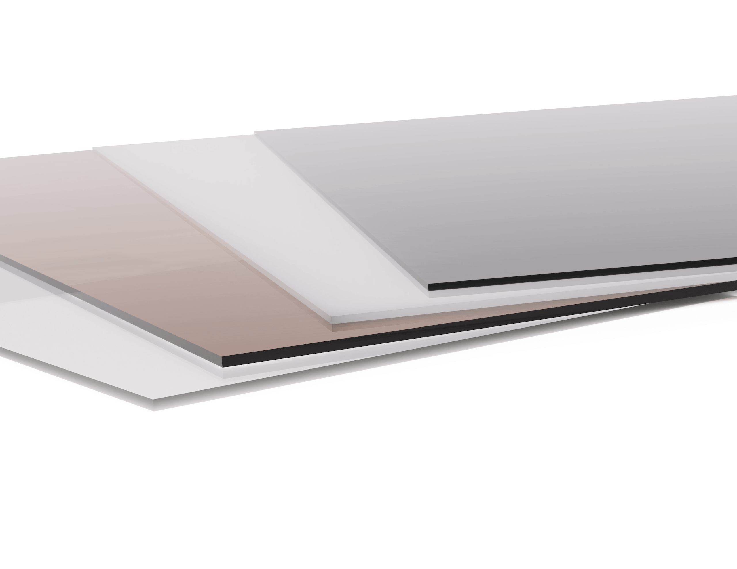 Mehrschichtige Polycarbonatplatten in verschiedenen Farben, ideal für Bau- und Designprojekte.